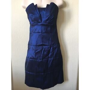 Windsor Royal Blue Strapless Crumb Catcher Bodice Panel Women's Dress Size M